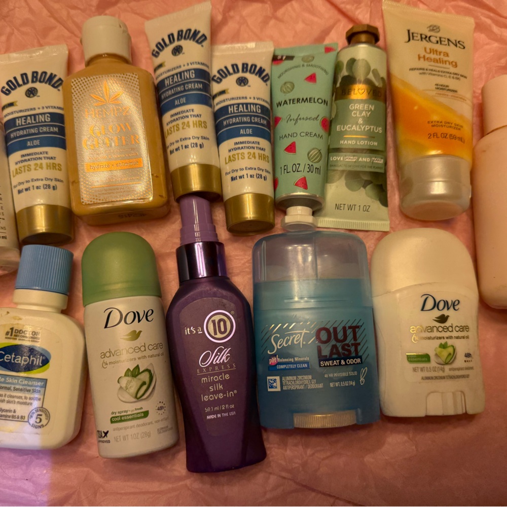 New non used Assorted Skincare, Deodorant perfect for traveling size